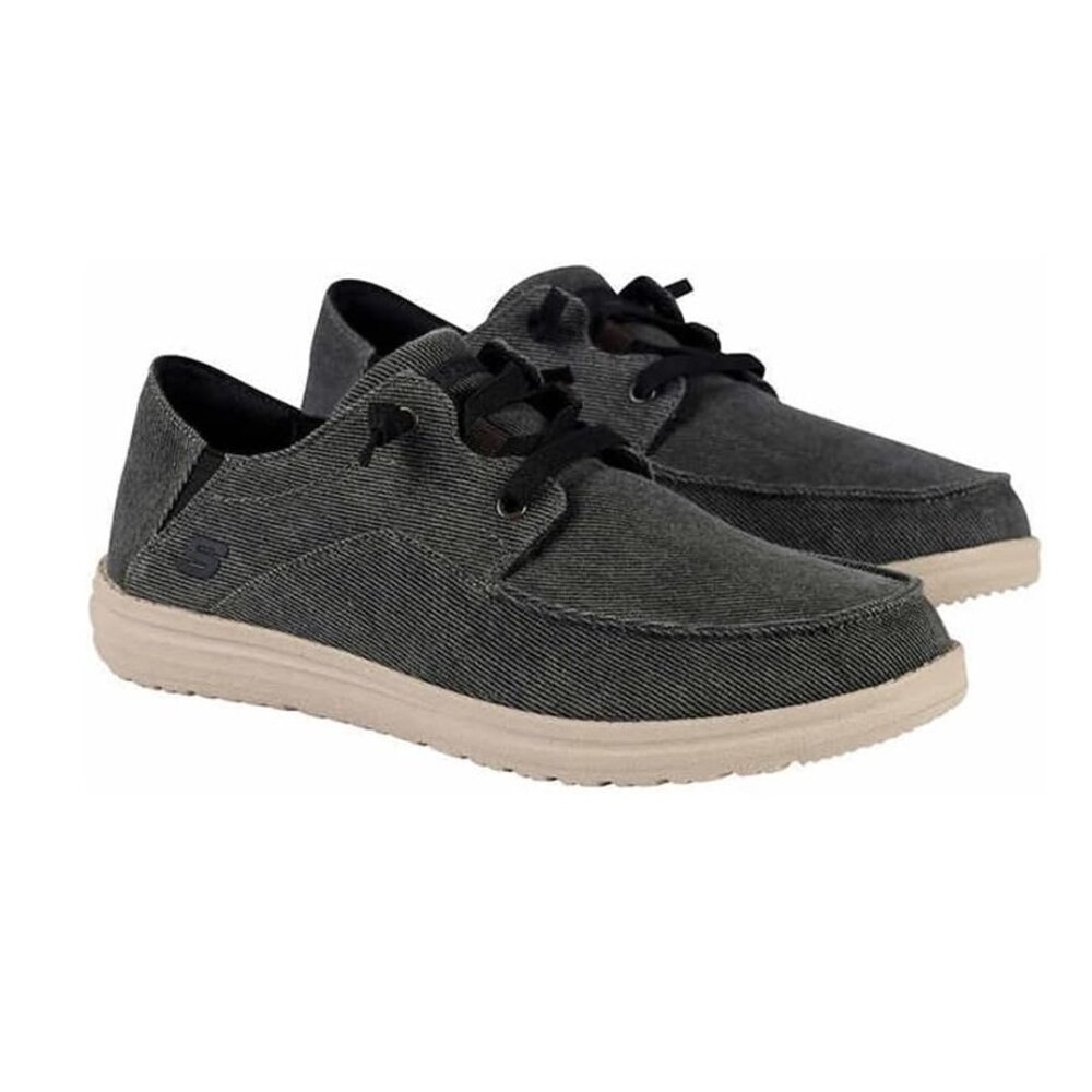 NWT Skechers Men Air Cooled Memory Foam Canvas Slip-On Brown Size 9-13 $80 2SH28